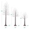 Best Choice Products Set of 3 Lighted Twig Birch Trees, 4ft, 6ft, 8ft w/ 300 LEDs, Warm White, Multicolor Lights